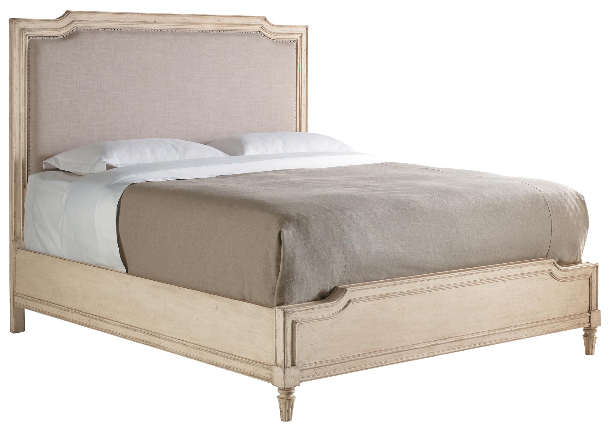 Stanley Furniture European Cottage King Upholstered Bed with Wood